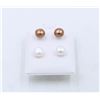 Image 1 : #63-NATURAL AKUYA PEARL EARRINGS 2 SET