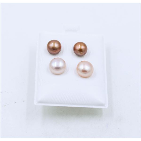 #59-NATURAL AKUYA PEARL EARRINGS 2 SET