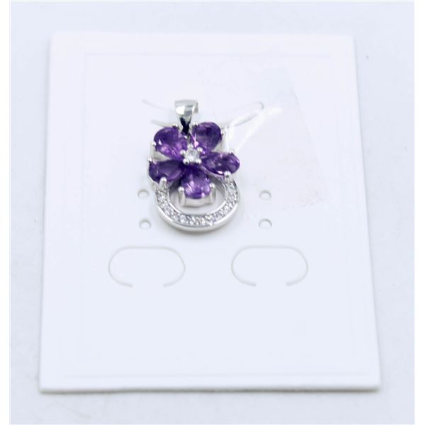 #26-PURPLE AMETHYST GEMSTONE PENDANT