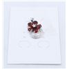 Image 1 : #36-RED GARNET & CZ GEMSTONE PENDANT