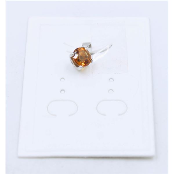 #40-YELLOW CITRINE GEMSTONE PENDANT