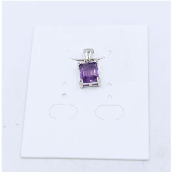 #30-PURPLE AMETHYST GEMSTONE PENDANT