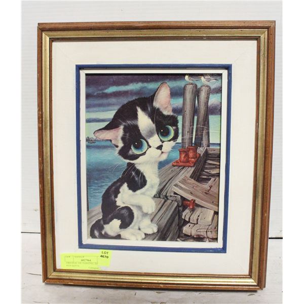 ORIGINAL OIL PAINTING, DISNEY PITY KITTY,