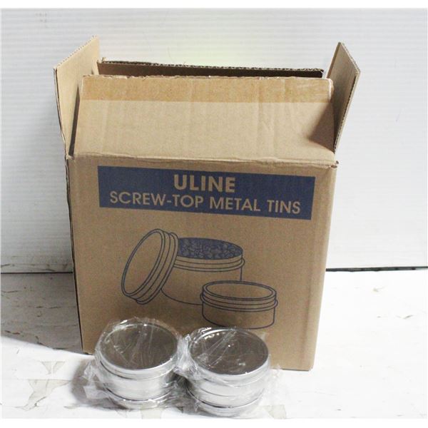 2OZ SCREW TOP METAL TINS- 24
