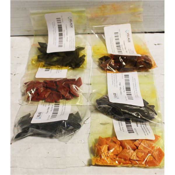 REPACKAGED COLOR DYE CHIPS FOR CANDLE MAKING