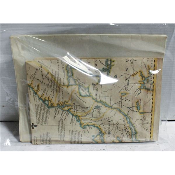 LARGE VINTAGE MAPS - BEAUTIFUL COLOR & DETAIL