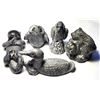 Image 1 : 6)  LOT OF 5 WOLF ORIGINALS SOAPSTONE SCULPTURES,