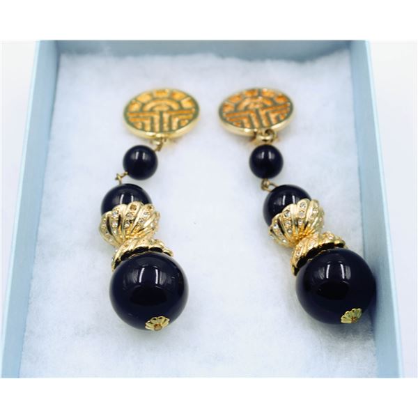 LOUIS FERAUD BIJOUX EARRINGS WITH ICONIC LOGO