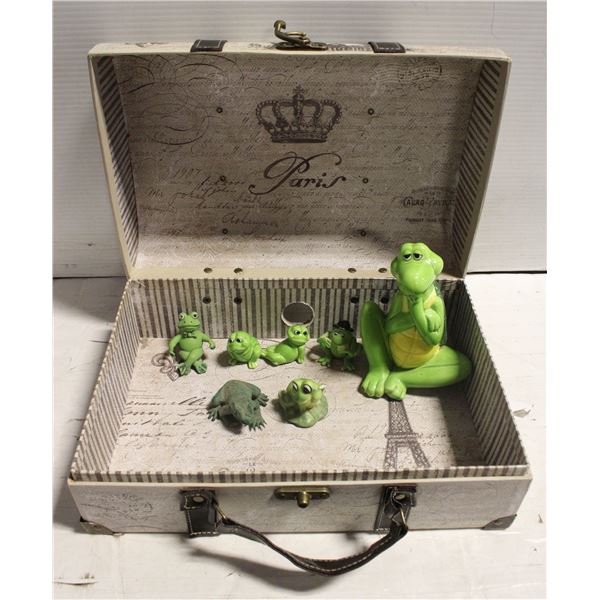 7 CUTE FROGS IN A PARIS CASE