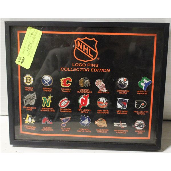 21 TEAM LOGOS PINS COLLECTORS EDITION 8.5X10.5