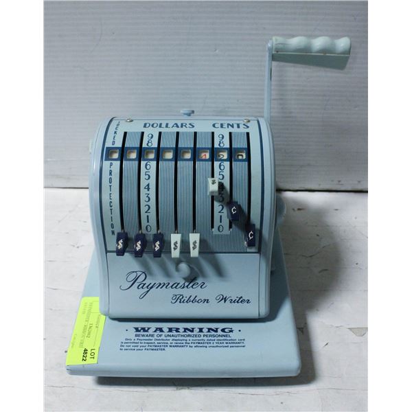 PAYMASTER - RIBBON WRITER - ESTATE