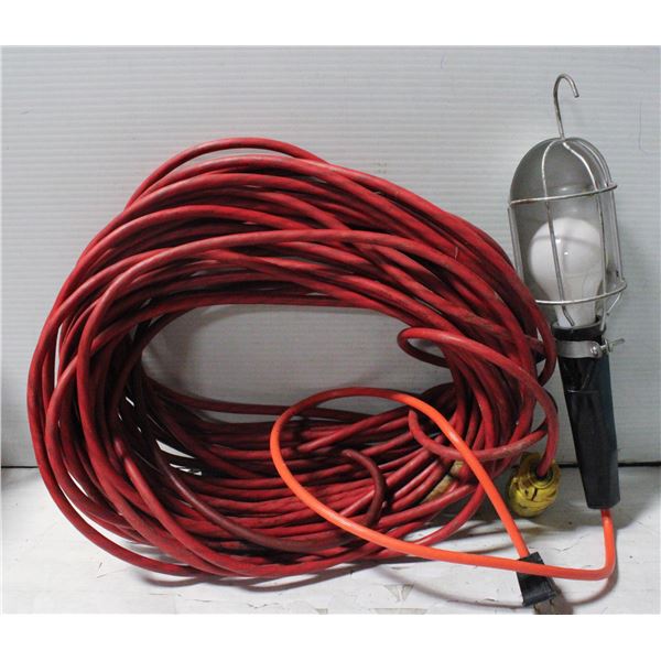 REALLY LONG EXTENSION CORD & TROUBLE LIGHT