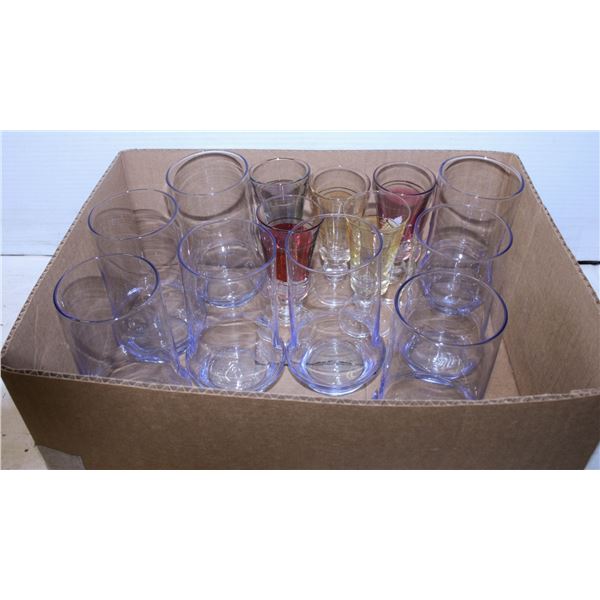 8 ASURE BLUE GLASS TUMBLERS  4 LUBINA