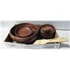 WOODEN SALAD BOWL AND BOWLS,SPOONS