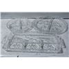 Image 1 : 3 PINWHEEL CRYSTAL SERVING TRAYS - ESTATE