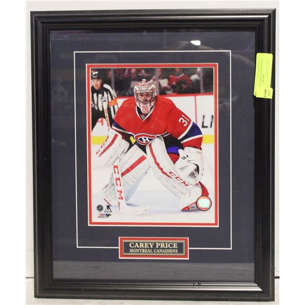 CAREY PRICE #31 MONTREAL CANADIANS 18X15