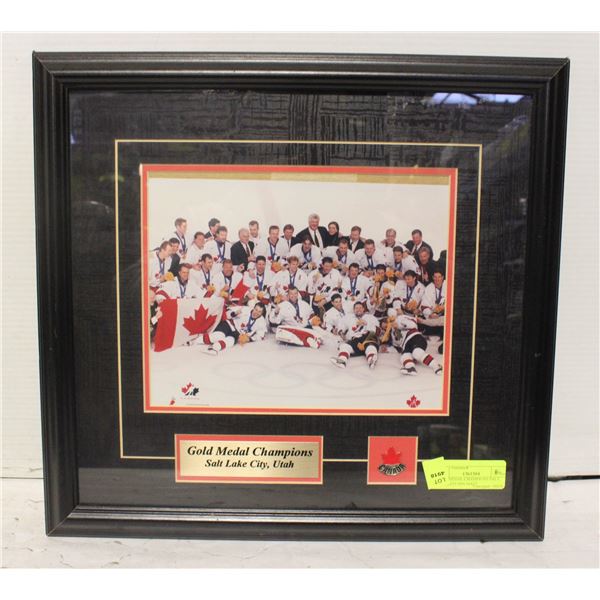 GOLD MEDAL CHAMPIONS SALT LAKE CITY PIN 16X17