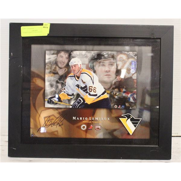 MARIO LEMIEUX #66 (SIGNED) 16X13