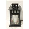 Image 1 : METAL & GLASS LANTERN W/ BATTERY CANDLE,14 IN TALL
