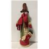 Image 1 : 2 FT HAND MADE, HAND-STITCHED SNOWMAN, FUR TRIM &