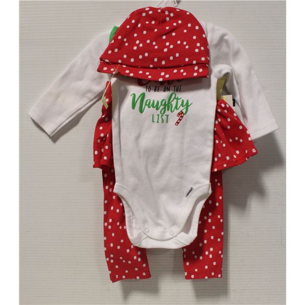 NEW GERBER BABY 3 PC 3-6 MONS