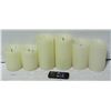 Image 1 : SET OF 6 LED COLOR CHANGING HOLIDAY CANDLES W/