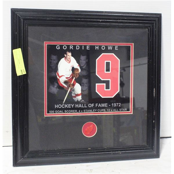 GORDIE HOWE #9 1972 STANLEY CUP WINNER 17X17