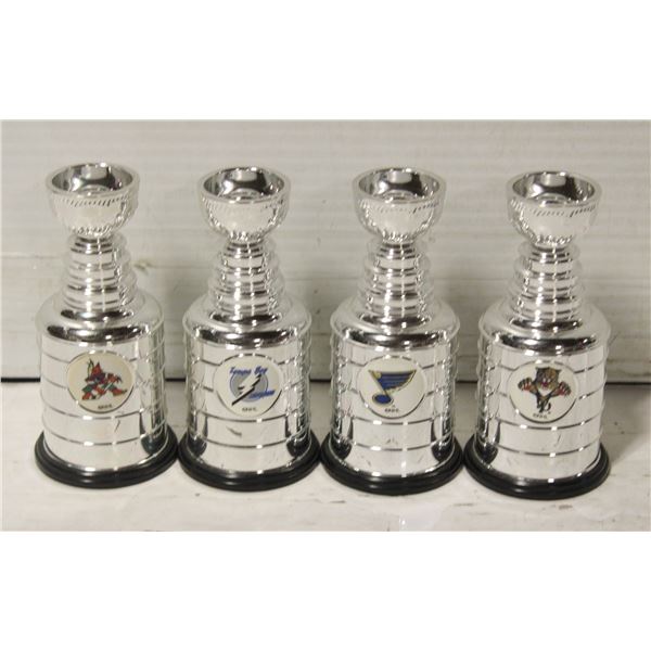 SET OF 4 1999 MINI STANLEY CUPS FROM VARIOUS