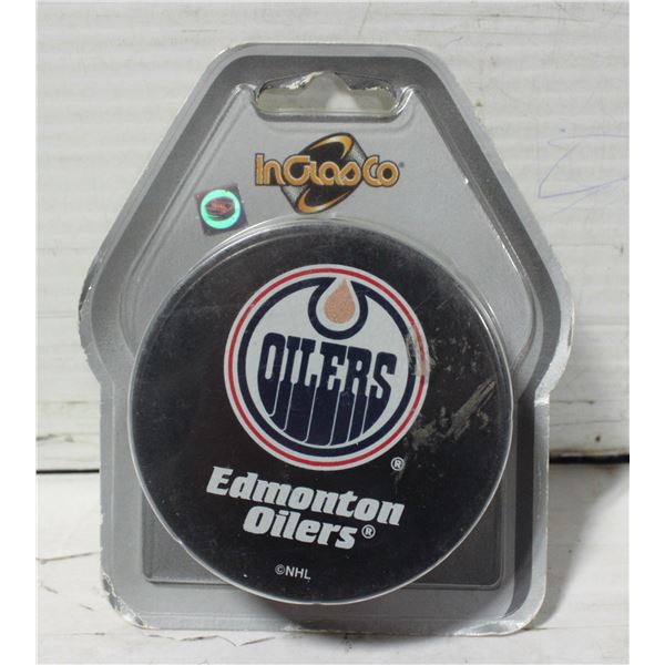 SEALED EDMONTON OILERS NHL HOCKEY PUCK