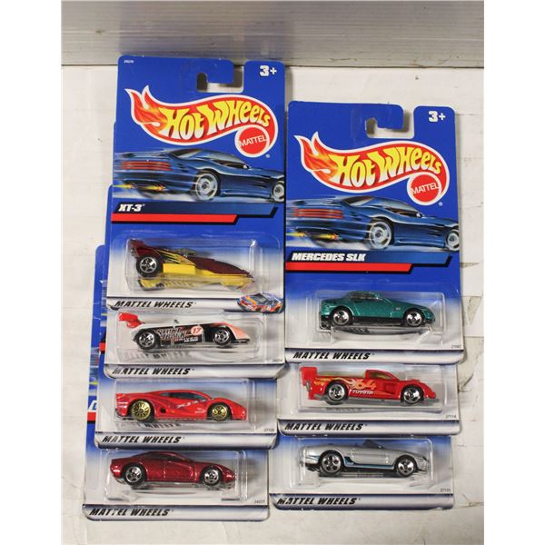 LOT OF 7 NEW HOTWEELS IN AN ORIGINAL PACKAGING