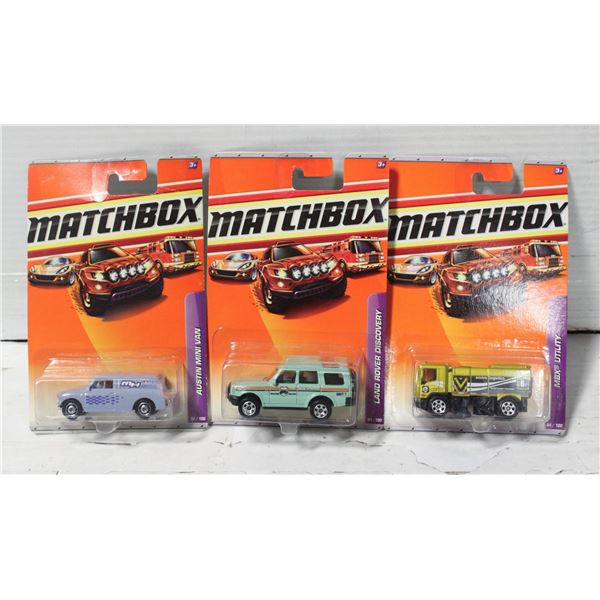 LOT OF 3 NEW MATCHBOX CARS, SEALED