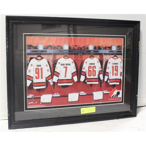 SAKIC #91 GEOFF TAYLOR #7 LEMIEUX #66 YZERMAN #19