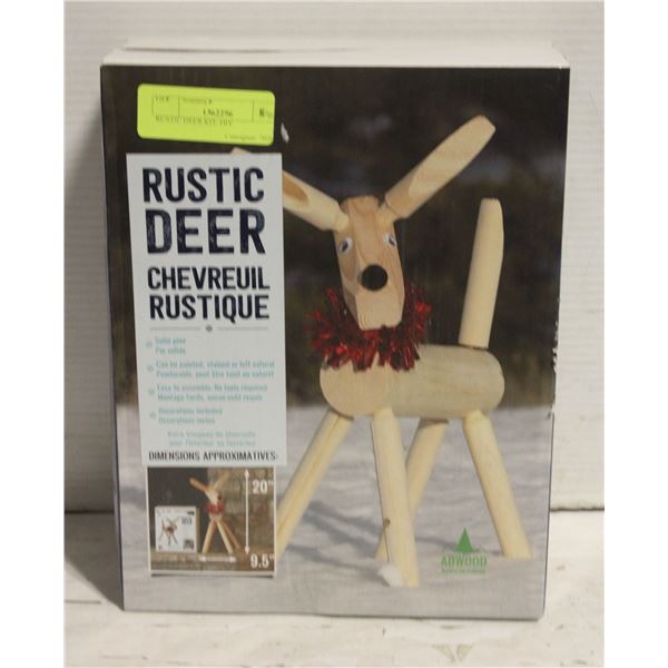 RUSTIC DEER KIT, SOLID PINE DIY FAMILY FUN,