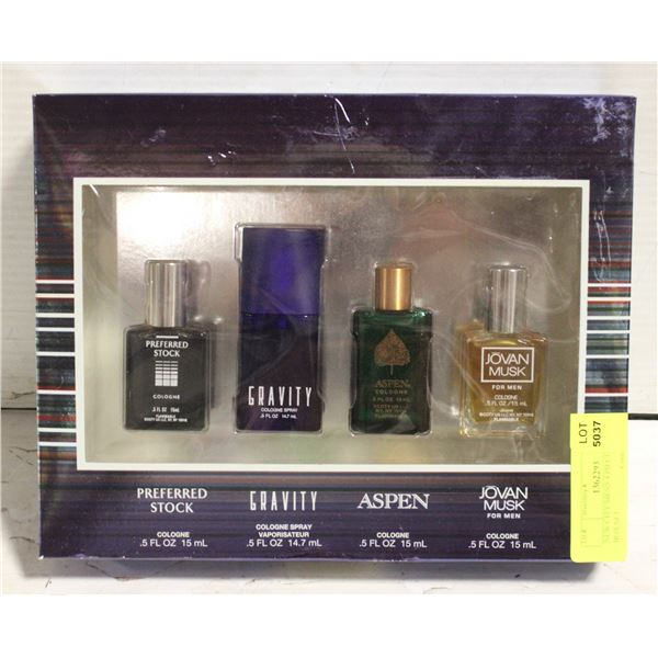 NEW CITY MENS 4 PIECE COLOGNE BOX SET