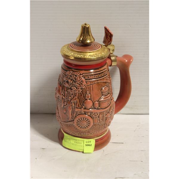 VINTAGE FIREFIGHTER BEER STEIN