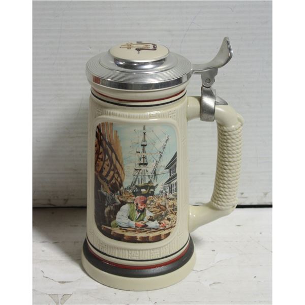 VINTAGE SHIPBUILDER BEER STEIN