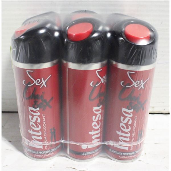 NEW 6-PACK INTESA UNI SEX PARFUM DEODORANT