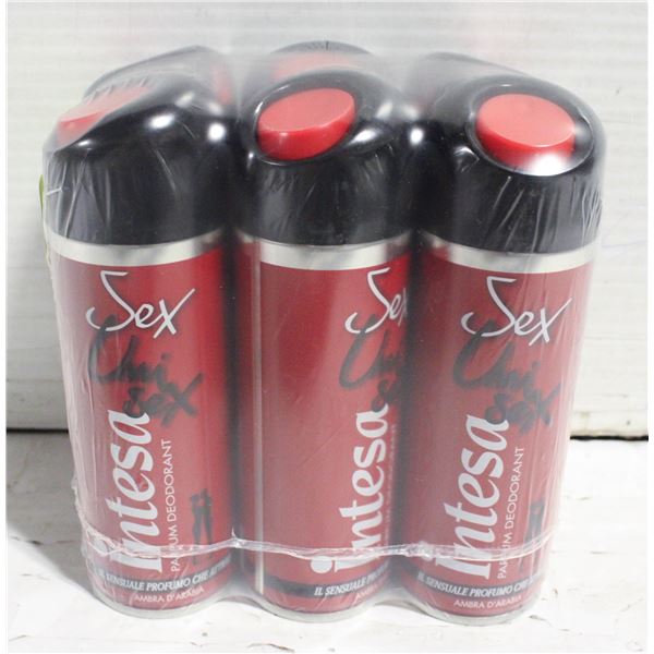 NEW 6-PACK INTESA UNI SEX PARFUM DEODORANT