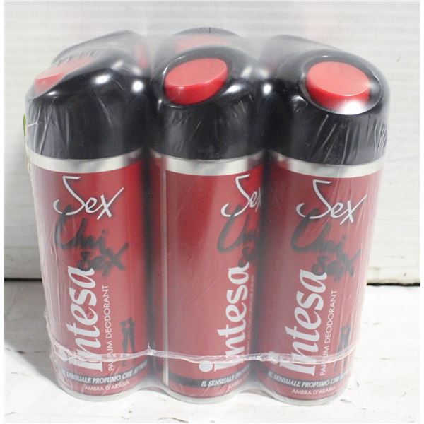 NEW 6-PACK INTESA UNI SEX PARFUM DEODORANT
