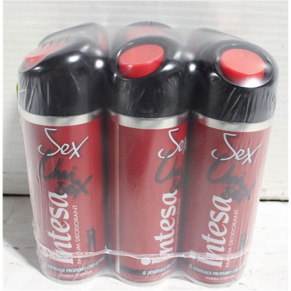 NEW 6-PACK INTESA UNI SEX PARFUM DEODORANT
