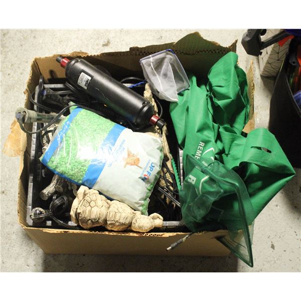 FISH EQUIPMENT BUNDLE - HEATERS, DECORATIONS