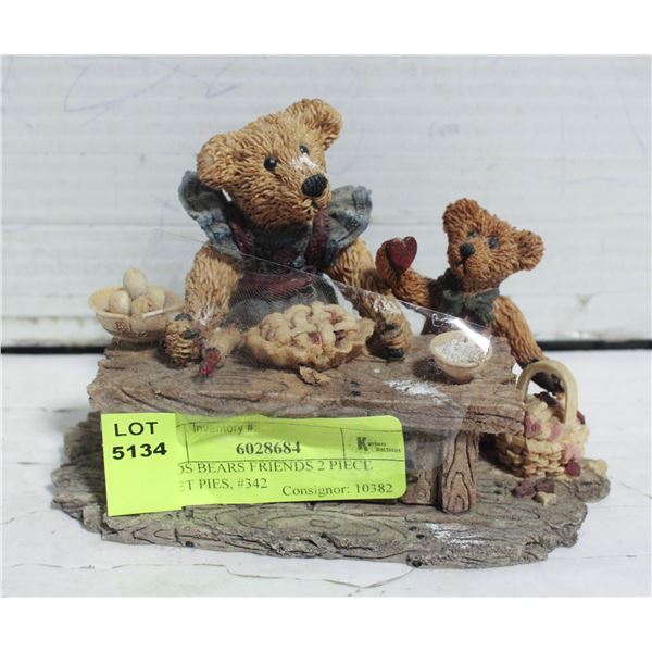 BOYDS BEARS FRIENDS 2 PIECE SWEET PIES, #342
