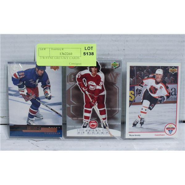 3 WAYNE GRETZKY CARDS