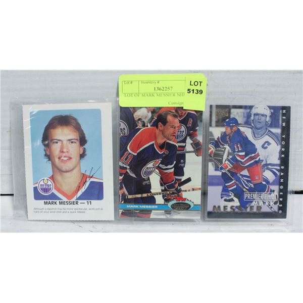LOT OF MARK MESSIER NHL CARDS