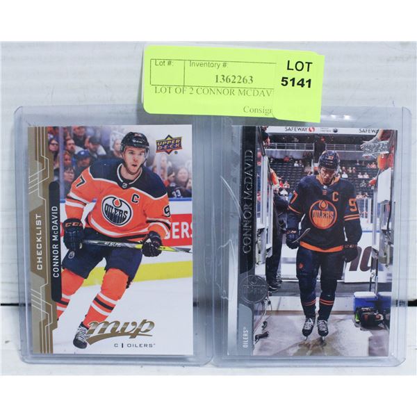 LOT OF 2 CONNOR MCDAVID CARDS
