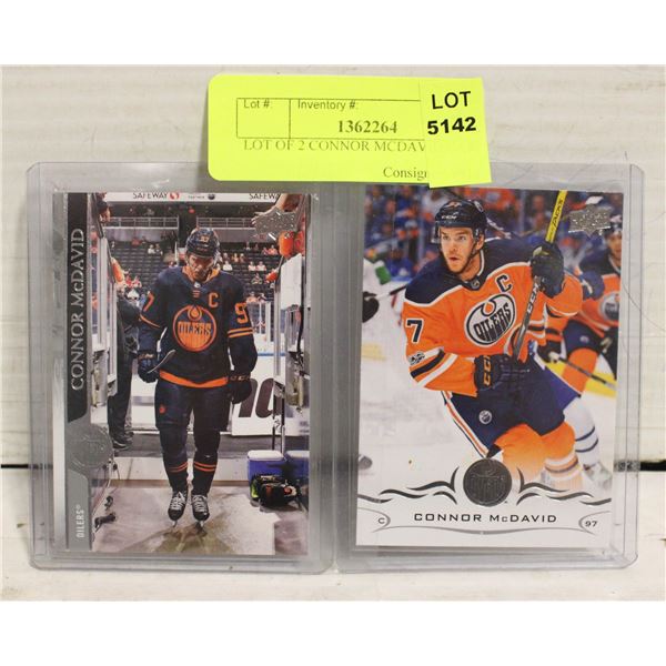 LOT OF 2 CONNOR MCDAVID CARDS