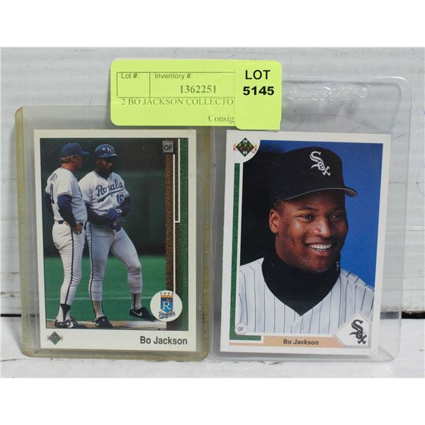 2 BO JACKSON COLLECTOR CARDS
