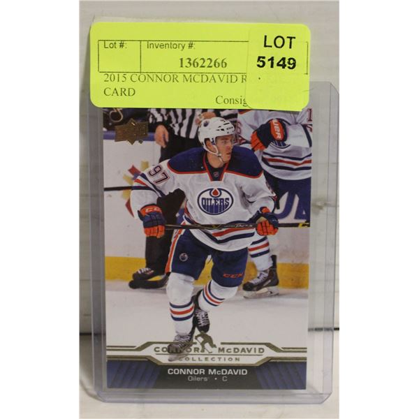 2015 CONNOR MCDAVID ROOKIE CARD