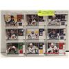 LOT OF 9 NHL GAME JERSEY CARDS