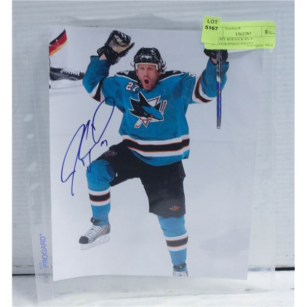 JEREMY ROENICK 8X10 AUTOGRAPHED PHOTO